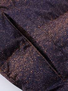 Manfinity Homme 1pc Loose Fit Men's All Over Printed Hooded Padded Coat - Multicolor - View 3