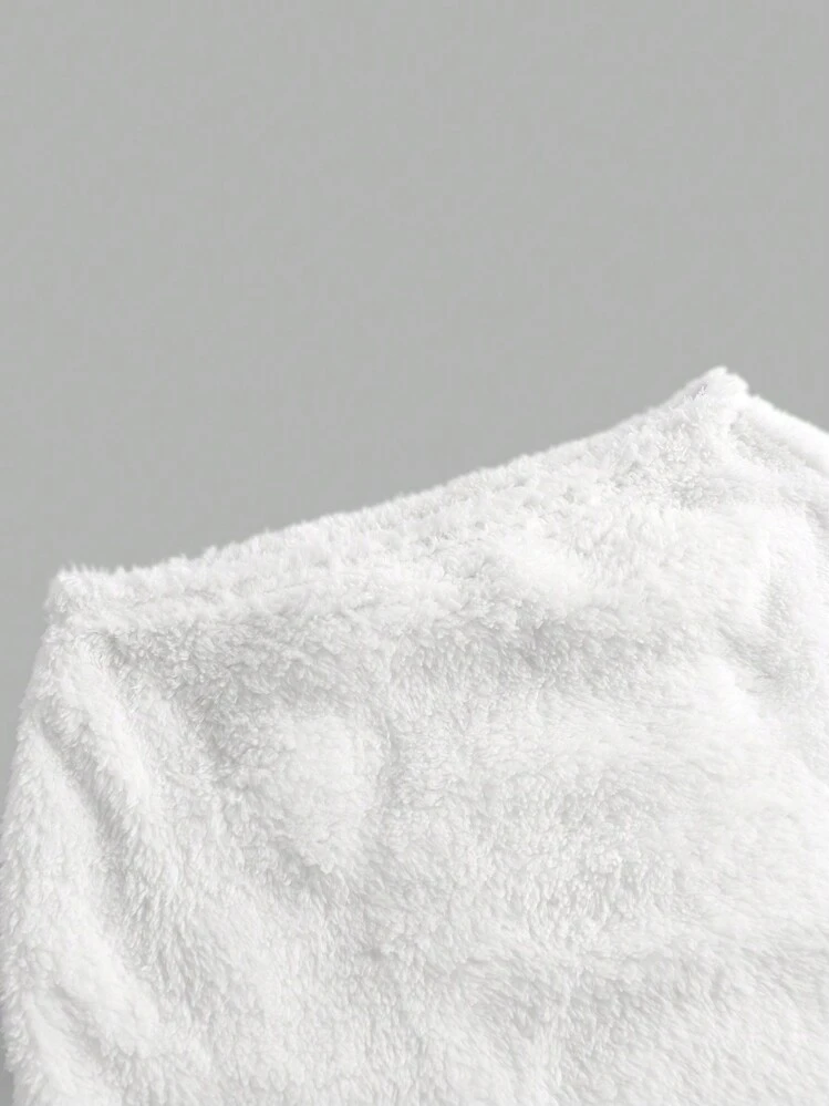 SHEIN EZwear 無地柄 クロールホルタートップ & ボディコンスカート - ホワイト - 見る 4