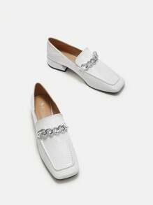 SheIn BIZ Women's Fashionable Flat Shoes - White - View 6