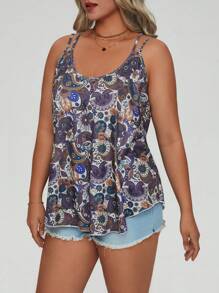 Breezaya Plus Paisley Print Cami Top
