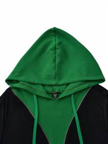 SHEIN LUNE Plus Kolorowe bloki Sukienka 2 w 1 - Czarne - Zobacz 3