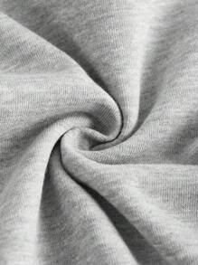 Teen Girl Flap Pocket Side Drawstring Waist Sweatpants - Light Grey - View 4