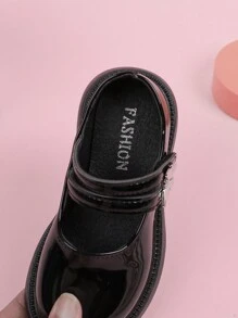 Simple And Stylish Metal Buckle Decorated Casual Party Princess Shoes - Black - View 6