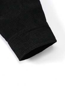 Manfinity Homme Men Plaid Patched Pocket Overcoat - Black - View 5