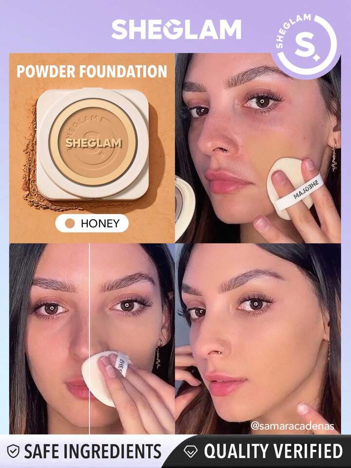 SHEGLAM SkinFocus High Coverage Powder FoundationHoney 36 Shades Oil