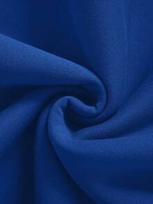 SHEIN EZwear 小熊和標語圖案保暖襯裡運動衫 - 寶藍色 - 查看 4