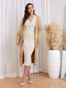 Modelyn 段染落肩开衫 - 彩色 - 查看 5