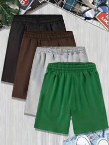 Manfinity Homme Men Plus 4pcs Drawstring Waist Shorts - Multicolor - View 2