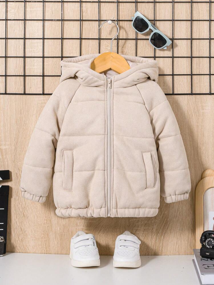 Baby Boy Raglan Sleeve Hooded Padded Coat