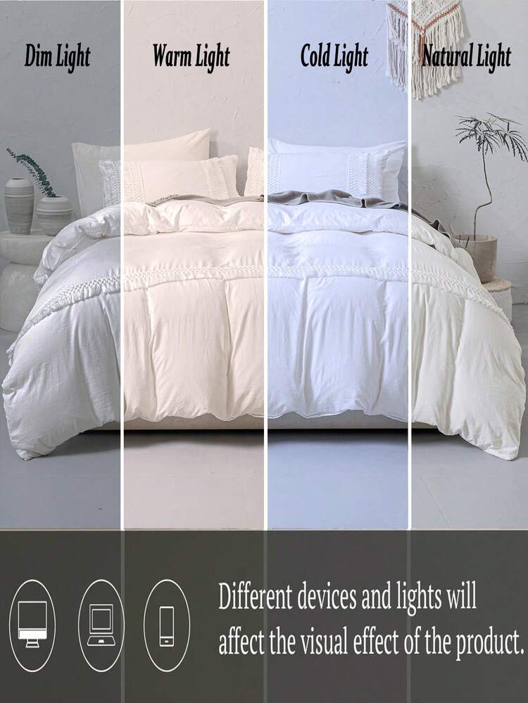 Chezmoi Collection Wilmer 3-Piece Waffle Weave All Season