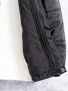 Tween Boy 1 件拉链连帽加厚外套和 1 个包