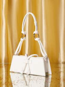 SHEIN Mini Vòng chữ O Trang trí Cái túi - trắng - Xem 1