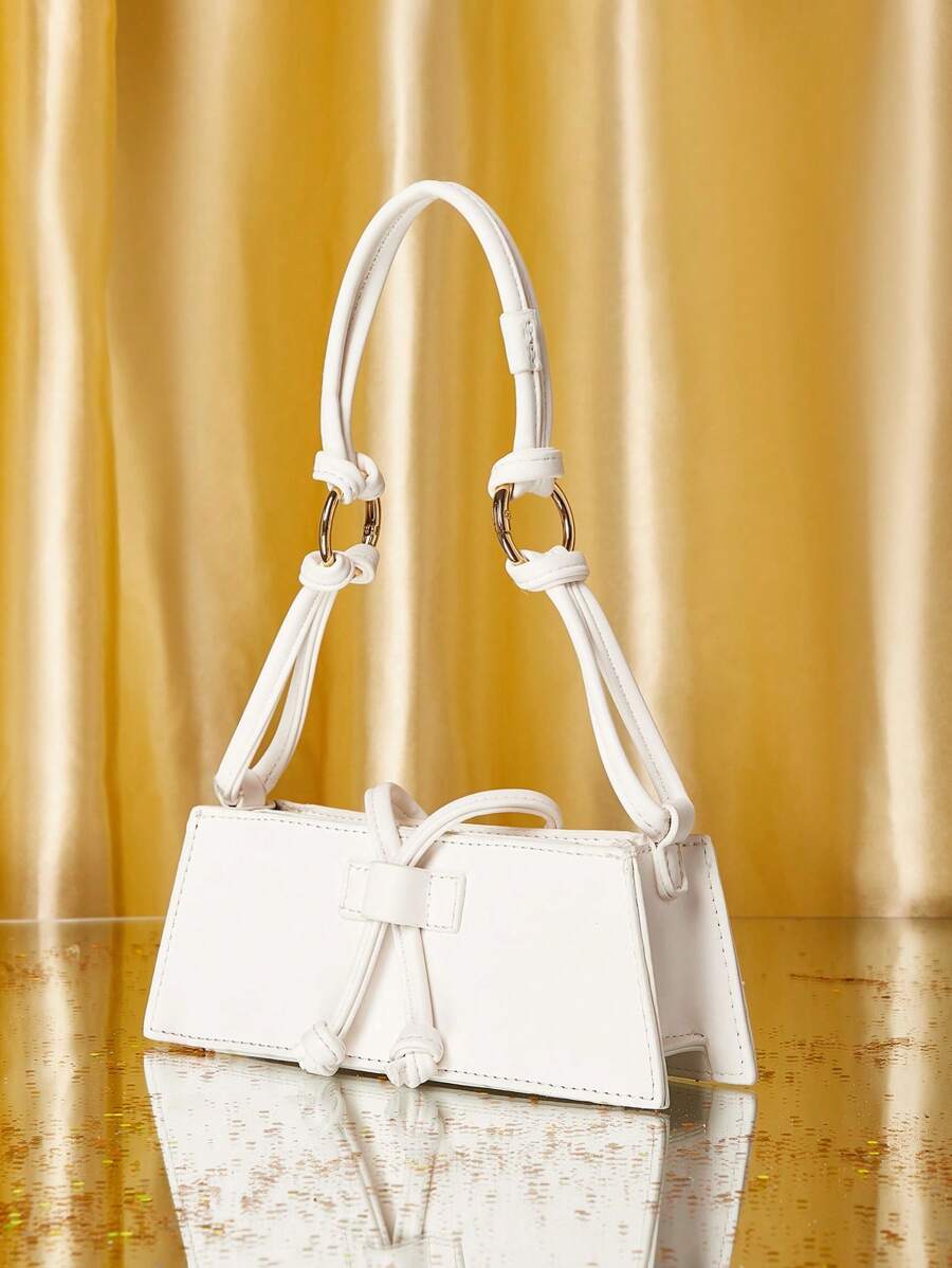 SHEIN Mini Vòng chữ O Trang trí Cái túi - trắng - Xem 1