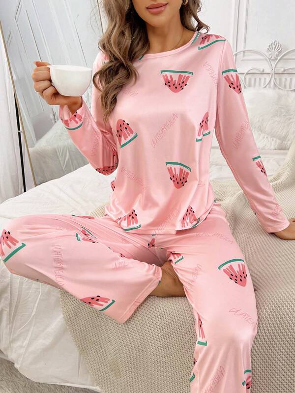 Watermelon Print PJ Set / Pajama Set