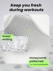 GLOWMODE High Support Zip Front Buckle Up Racerback Sports Bra Gym Workout Active Tank Quick Dry Moisture Wicking - White - View 8