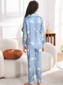 Pijamas Niñas (8-12) - Azul - Ver 3