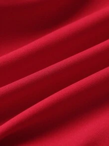 BizChic 大碼西裝領腰帶西裝洋裝 - 紅色 - 查看 5