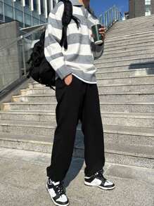 DAZY Men Two Tone Drop Shoulder Fall Sweater Without Tee