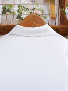 Tween Girl Ruffle Trim Bow Front Shirt,Holiday,Summer,Travel - White - View 7