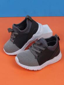 1双婴儿运动鞋，深灰色，适合男婴 - 深灰色 - 查看 2