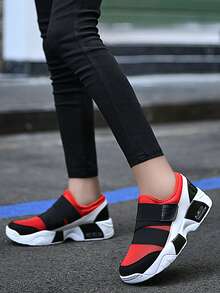 Thể thao Giày đi bộ , Mặc vào Của phụ nữ Giày dép Với Dây đeo - Đỏ - Xem 3