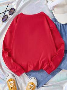 女童（大）T恤 - 紅色 - 查看 2