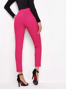 BizChic Chất rắn Túi nghiêng Quần bó sát - Màu Hồng Tươi - Xem 2