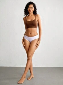 Ocili 無縫無線胸罩，不可拆卸墊片，咖啡棕色 - 咖啡棕 - 查看 9