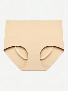 LUVLETTE Plus Women High-Rise No-Show Brief Smoothing Brief - Apricot - View 8