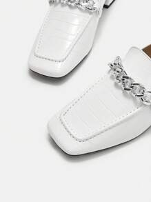 SheIn BIZ Women's Fashionable Flat Shoes - White - View 7
