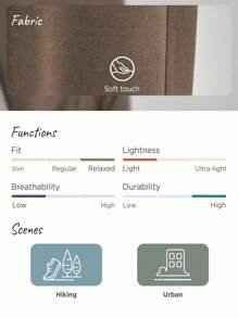 In My Nature Drawstring Waist Wide Leg Outdoor Sweatpants - Coffee Brown - View 4