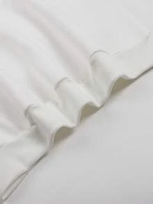 Slogan & Cartoon Graphic Drop Shoulder Sweatshirt - White - View 5