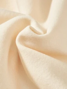 Áo thun trễ vai hình quả bí ngô và chữ cái của cô gái trẻ - Màu be - Xem 3