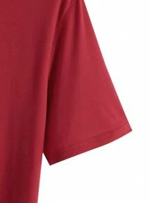 Manfinity Homme Nam Đồ họa Khẩu hiệu Áo thun & quần đùi - Đỏ - Xem 6