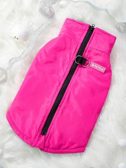PETSIN Pet Waterproof Padded Vest, Rose Red - Waterproof And Insulated For Autumn, Winter, And Early Spring; Ideal For Daily Wear, Outdoor Walks, Park Adventures, Rainy Days, Travel, Family Outings, Holiday Festivities, And Energetic Photo Shoots; Features Vibrant Rose Red Color And Padded Design, Providing Extra Warmth, Protection, And Style To Your Pet's Wardrobe.
