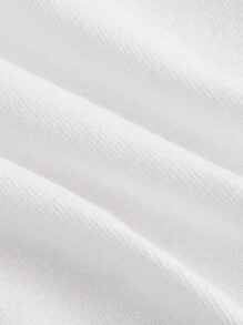 SHEIN MOD 不對稱領落肩袖短款運動衫 - 黑與白 - 查看 4