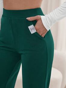 SHEIN Tall 斜口袋直筒褲