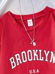 女童（大）T恤 - 紅色 - 查看 3