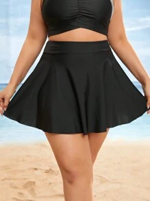 Swim Lushoire Summer Beach Plus High Waist Skort With Phone Pocket