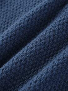 SHEIN Jonge jongen Casual Straatstijl Losse pasvorm Knoppen Cardigans Met Gedraaid En Knit patroon , Herfst Winter