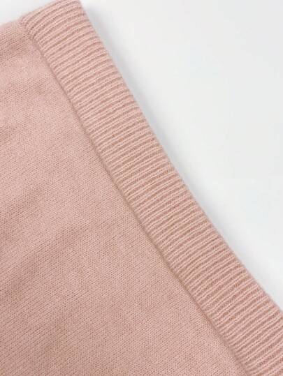 Solid Button Front Cardigan & Knit Skirt Fall Cloth For Women