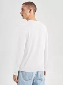 SWAVVY Men Solid Round Neck Tee, For Fall