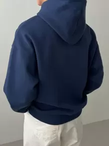 DAZY Men Kangaroo Pocket Drop Shoulder Hoodie