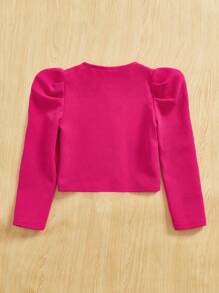 SHEIN 休閒珠子 珍珠純色女童（小）夾克