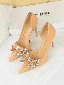 Zapatos De Tacón Alto Para Damas - Albaricoque - Ver 3