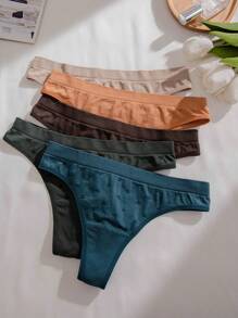 5件素色無縫內褲套裝