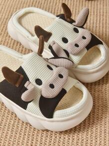 Không giới tính Dễ thương In hoa bò Cặp đôi Dép đi trong nhà Đối với Tất cả các mùa - Nhiều màu - Xem 6