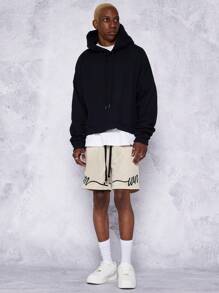 SUMWON 标志性图案网眼短裤 - 卡其色 - 查看 5