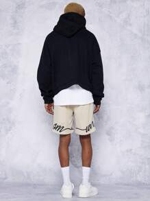 SUMWON 标志性图案网眼短裤 - 卡其色 - 查看 4