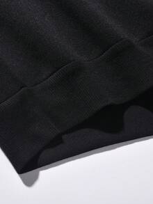 SHEIN EZwear Hoa & In Bộ xương Lót nhiệt Áo nỉ - màu đen - Xem 6